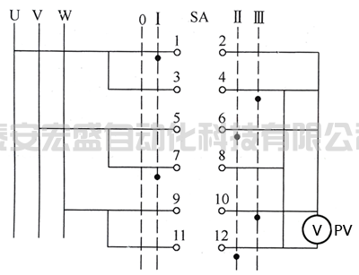 LW5-15/YH3型线电压转换开关接线图